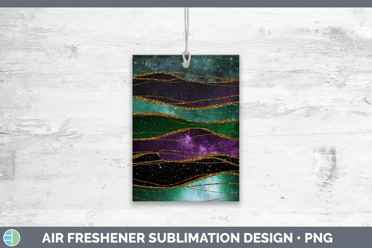 Glitter Galaxy Agate Air Freshener Sublimation Car Freshener