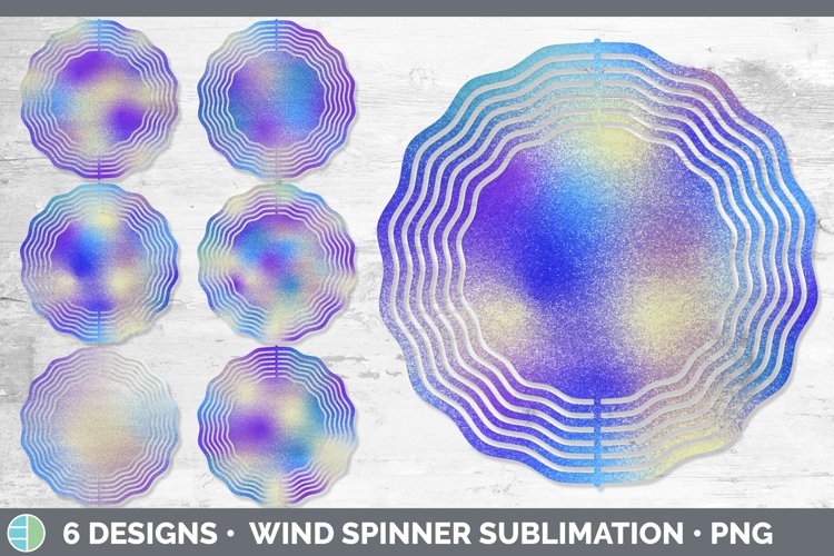 Glitter Purple Wind Spinner | Sublimation Designs Bundle