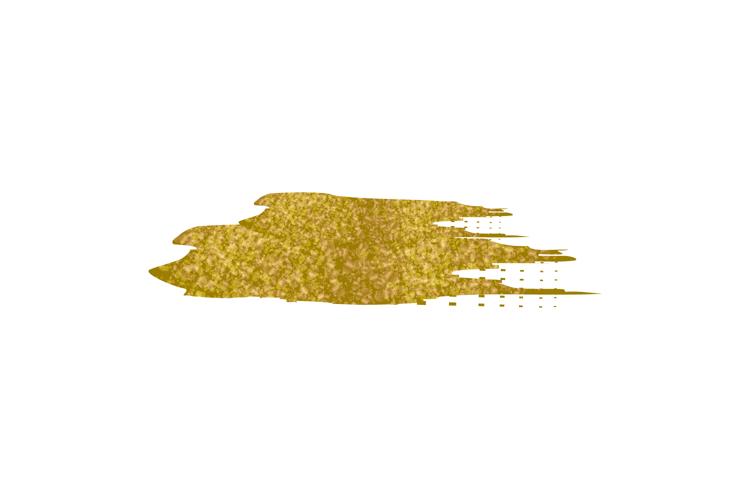 Glitter gold brush stroke style element design