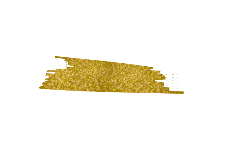 Glitter gold brush stroke style element graphic
