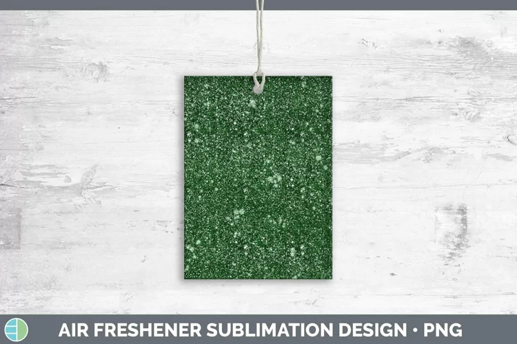 Glitter Green Air Freshener Sublimation Car Freshener Design