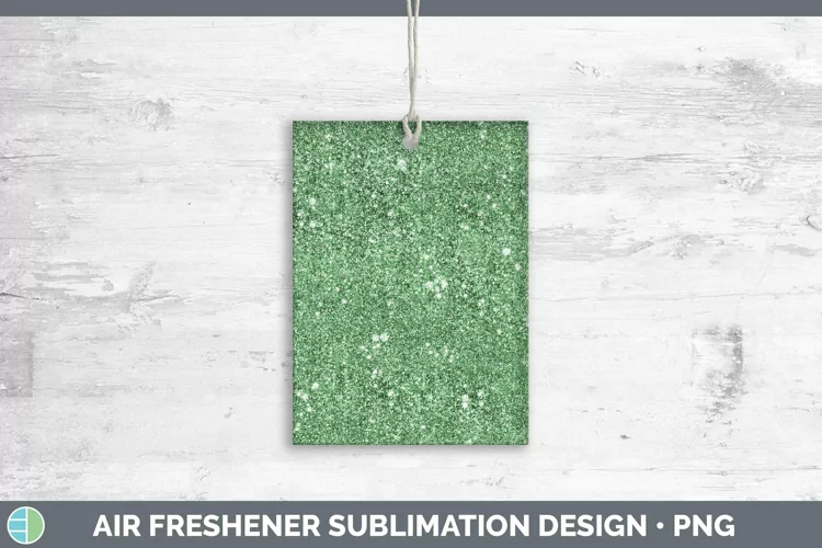 Glitter Green Air Freshener Sublimation Car Freshener Design