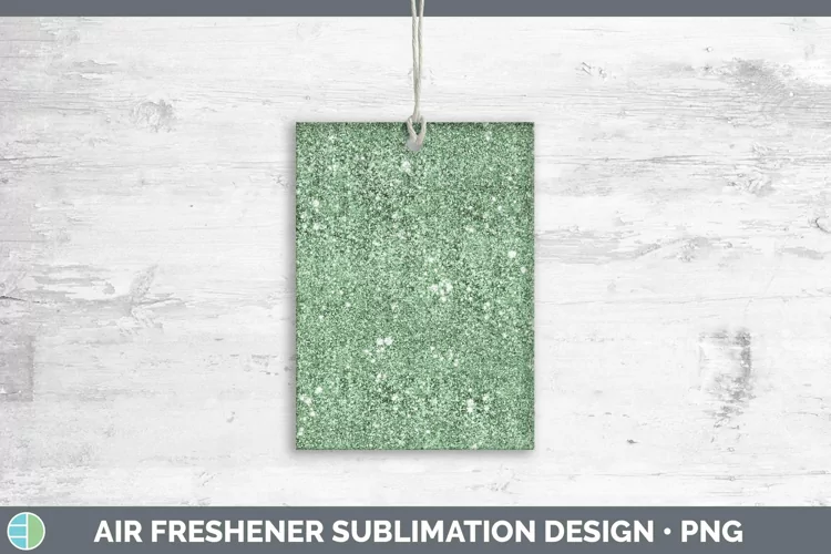 Glitter Green Air Freshener Sublimation Car Freshener Design
