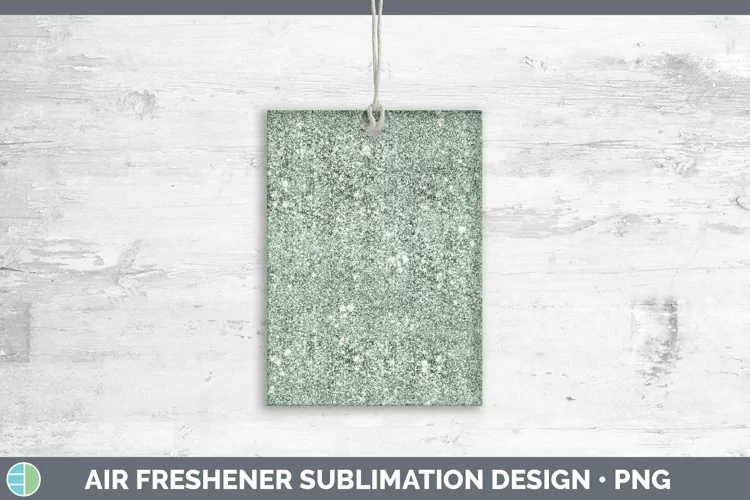 Glitter Green Air Freshener Sublimation Car Freshener Design