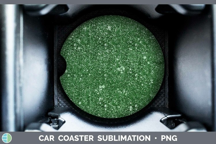 Glitter Green Car Coaster Sublimation Coaster Designs