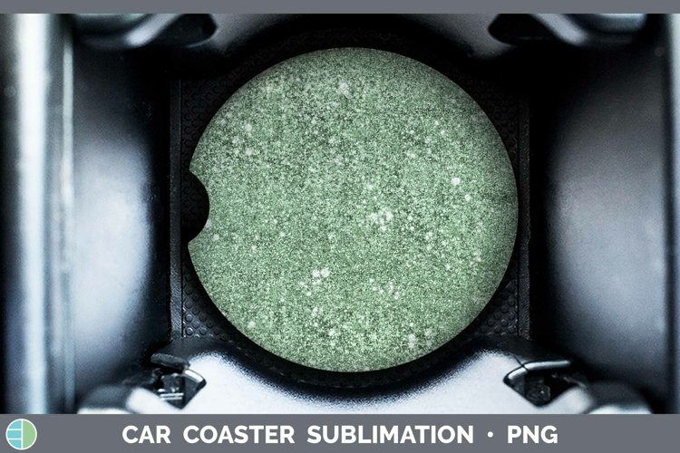 Glitter Green Car Coaster Sublimation Coaster Designs