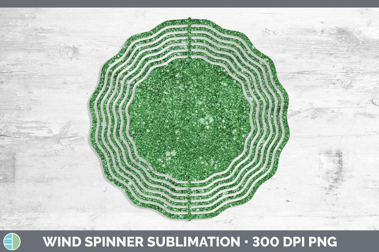 Glitter Green Wind Spinner Sublimation Spinner Designs