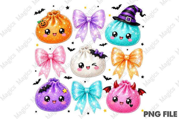 Glitter Halloween Dumpling PNG