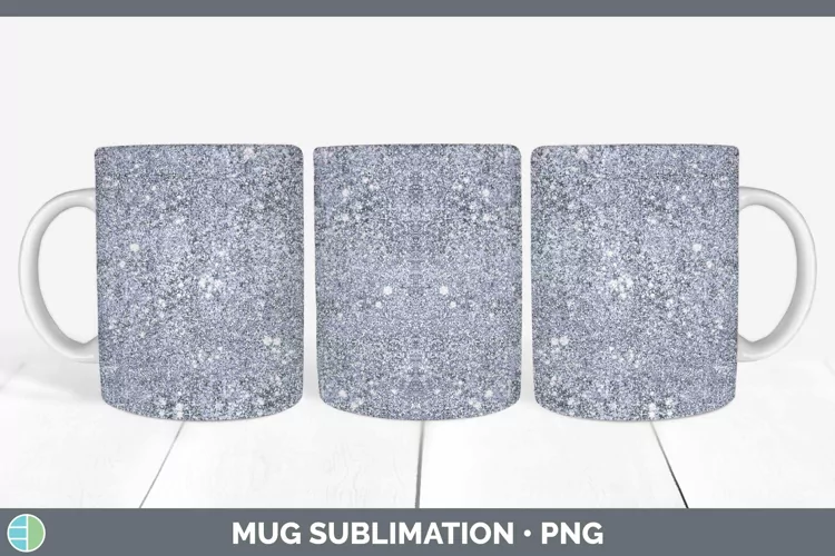 Glitter Indigo Mug Wrap Sublimation Coffee Cup Designs