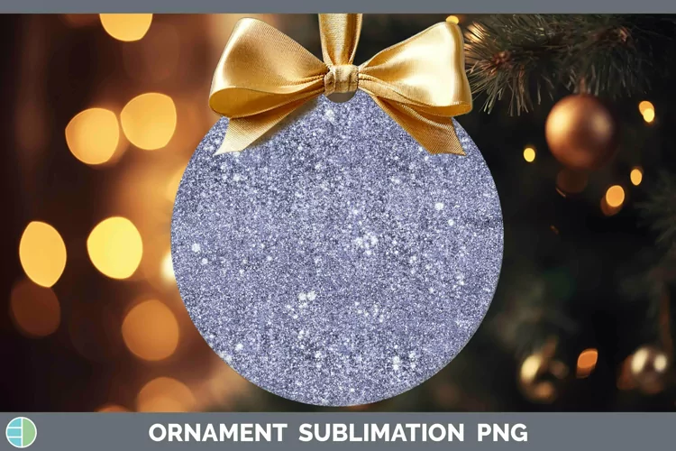 Glitter Indigo Ornament Sublimation Bauble Designs