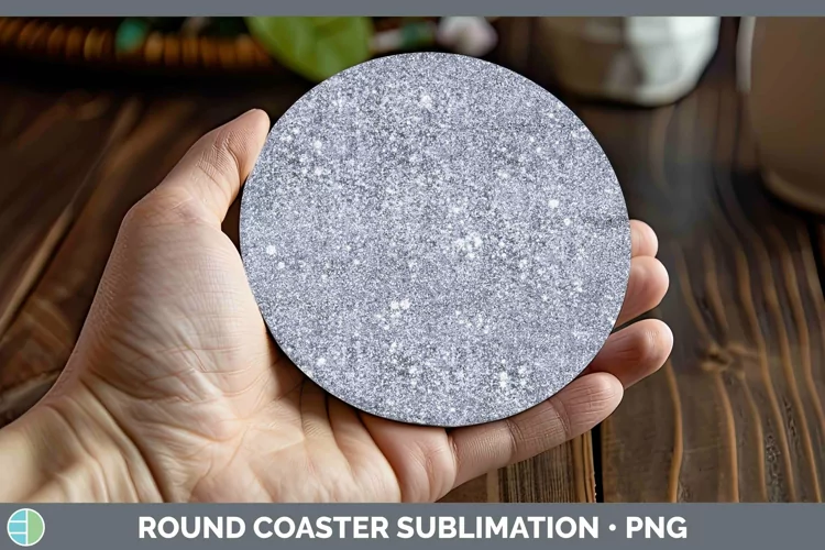 Glitter Indigo Round Coaster Sublimation Coaster Designs