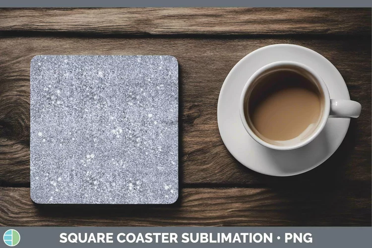 Glitter Indigo Square Coaster Sublimation Coaster Designs