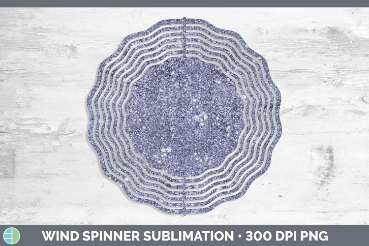Glitter Indigo Wind Spinner Sublimation Spinner Designs