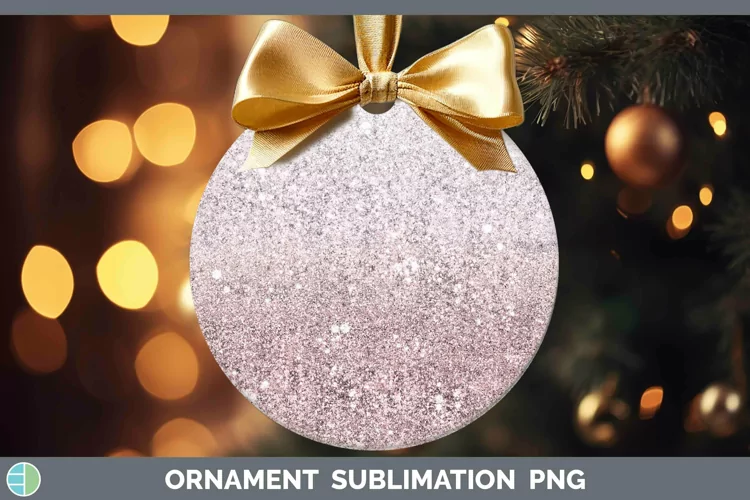 Glitter Ombre - 01 Red Ornament Sublimation Bauble Designs