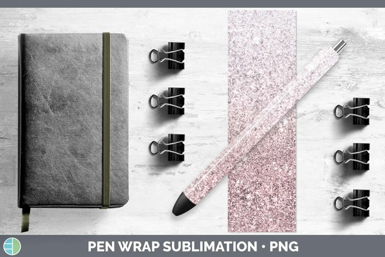 Glitter Ombre - 01 Red Pen Wrap Sublimation Epoxy Pen Design