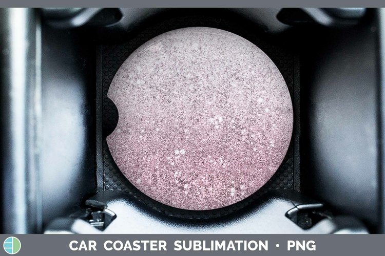 GorgeousGlitter Ombre Car Coaster design.