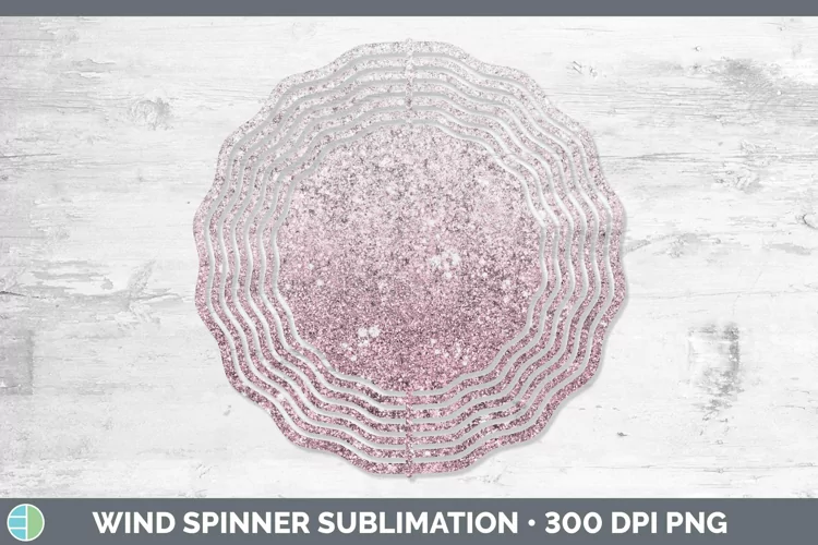 Glitter Ombre - 02 Pink Wind Spinner Sublimation Spinner Des
