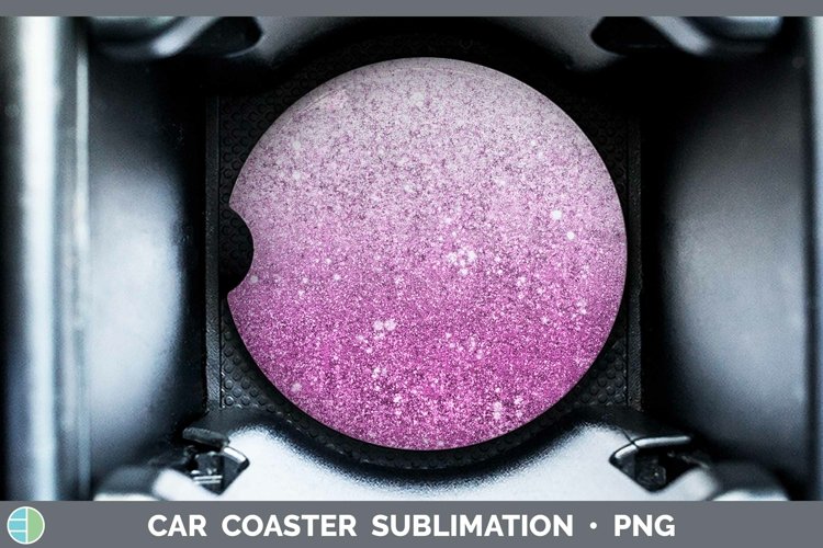 Glitter Ombre - 03 Berry Car Coaster Sublimation Coaster Des