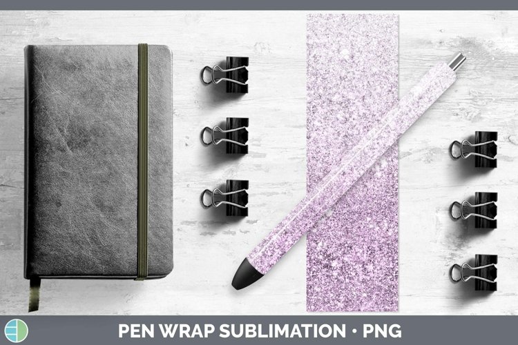 Glitter Ombre - 03 Berry Pen Wrap Sublimation Epoxy Pen Desi
