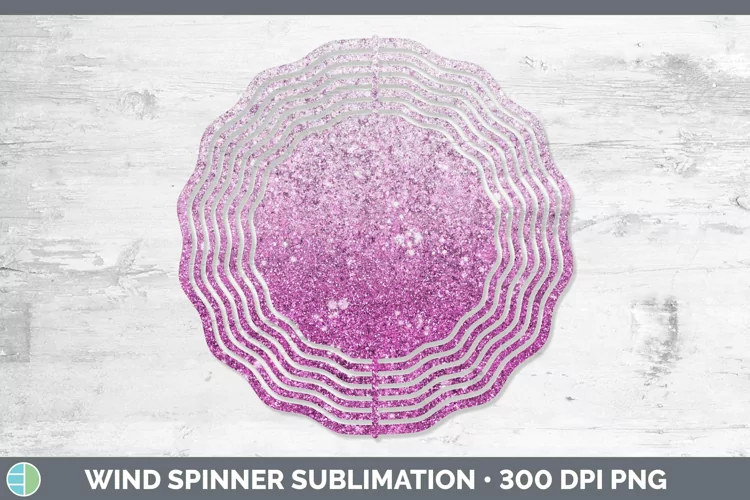 Glitter Ombre - 03 Berry Wind Spinner Sublimation Spinner De