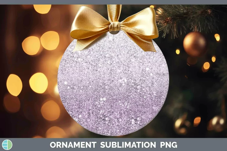 Glitter Ombre - 04 Purple Ornament Sublimation Bauble Design