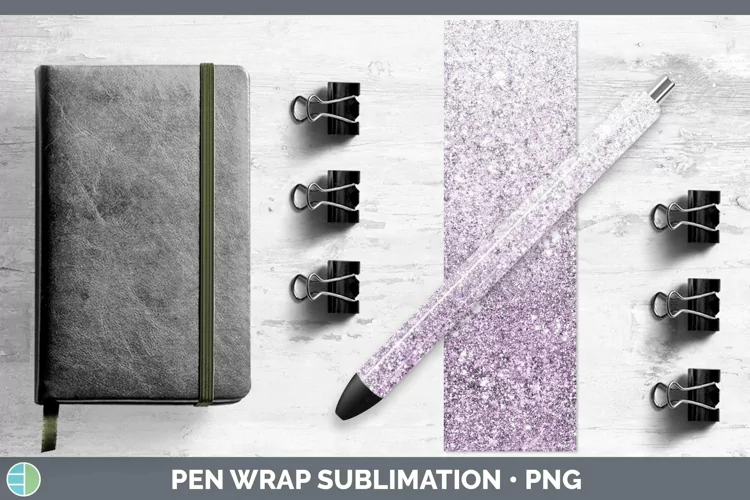 Glitter Ombre - 04 Purple Pen Wrap Sublimation Epoxy Pen Des