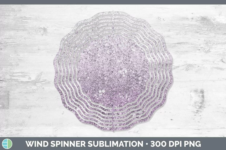 Glitter Ombre - 04 Purple Wind Spinner Sublimation Spinner D