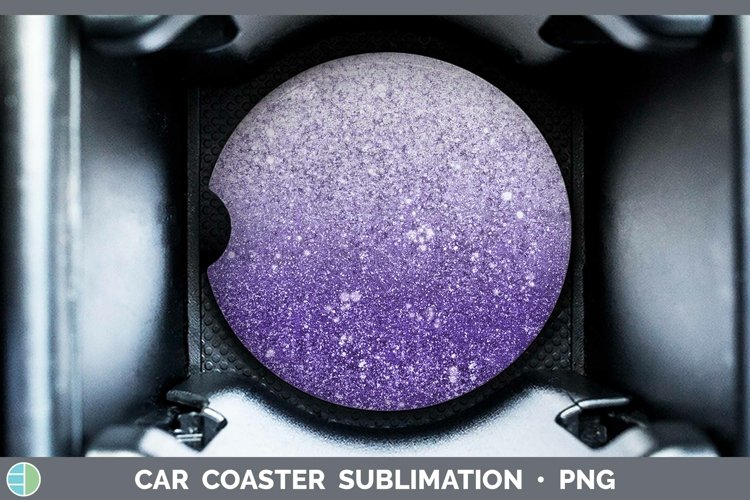 Glitter Ombre - 05 Deep Purple Car Coaster Sublimation Coast