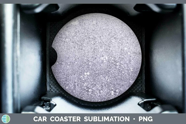 Glitter Ombre - 05 Deep Purple Car Coaster Sublimation Coast