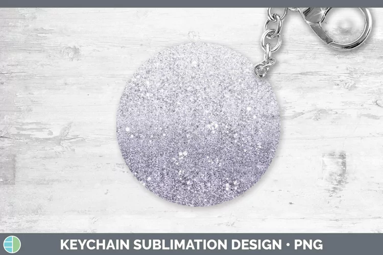 Glitter Ombre - 05 Deep Purple Keychain Sublimation Keyring