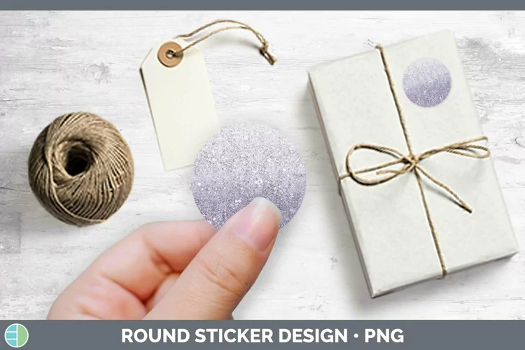 Glitter Ombre - 05 Deep Purple Stickers | Round Labels Desig