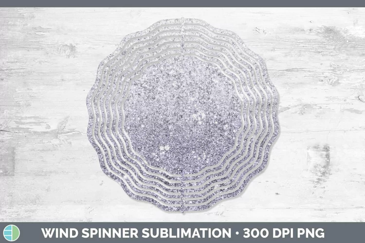 Glitter Ombre - 05 Deep Purple Wind Spinner Sublimation Spin