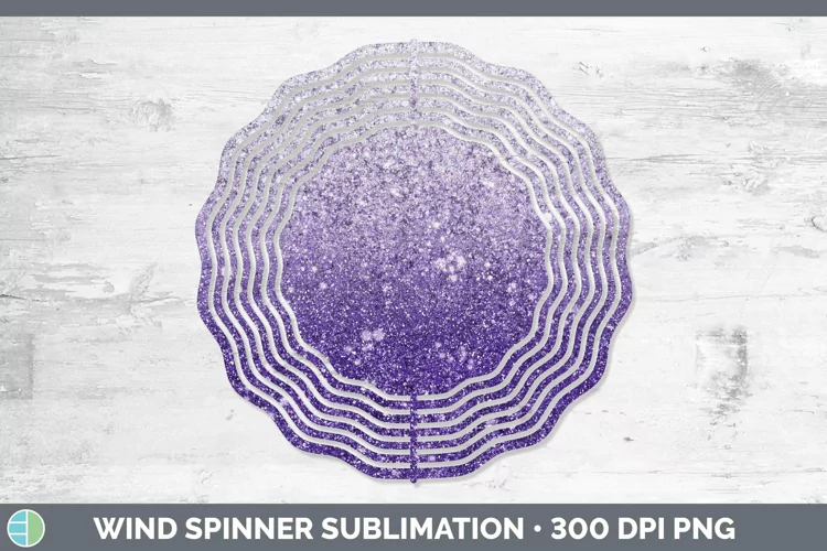 Glitter Ombre - 05 Deep Purple Wind Spinner Sublimation Spin