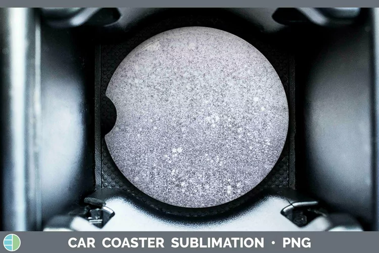 Glitter Ombre - 06 Indigo Car Coaster Sublimation Coaster De