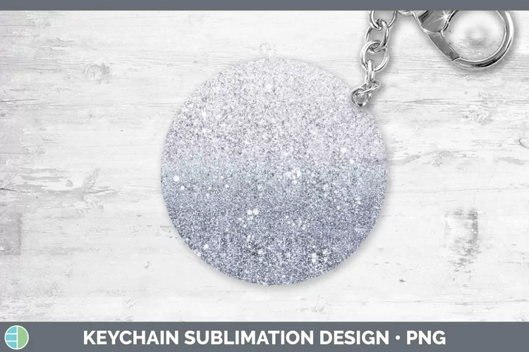 Glitter Ombre - 06 Indigo Keychain Sublimation Keyring Desig