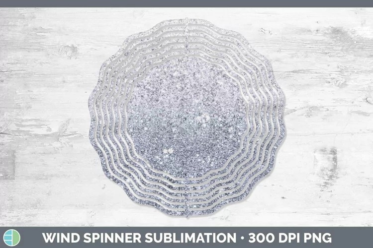 Glitter Ombre - 06 Indigo Wind Spinner Sublimation Spinner D