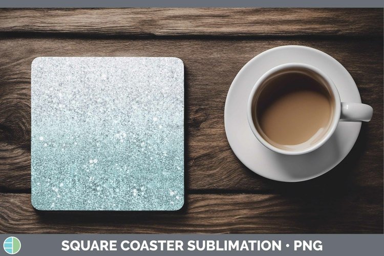 GorgeousGlitter Ombre Square Coaster design.