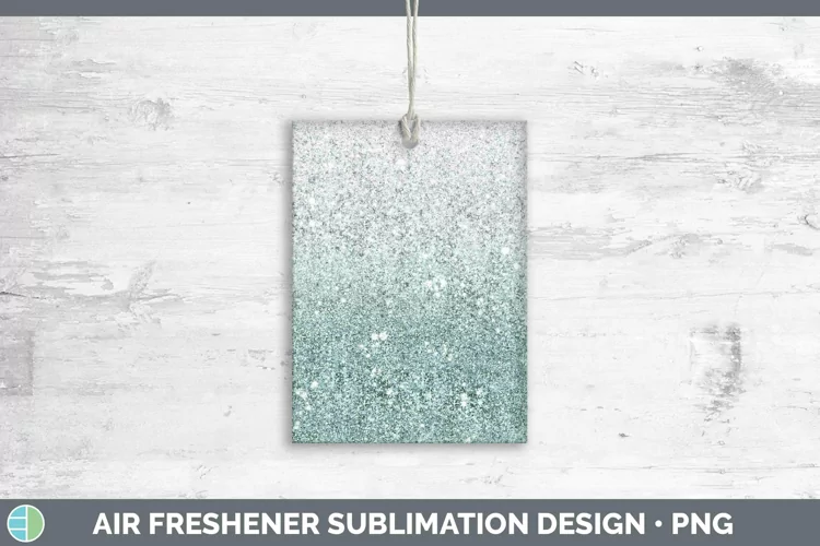 Glitter Ombre Teal Air Freshener Sublimation Car Freshener
