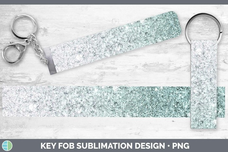 GorgeousGlitter Ombre Key Fob design.