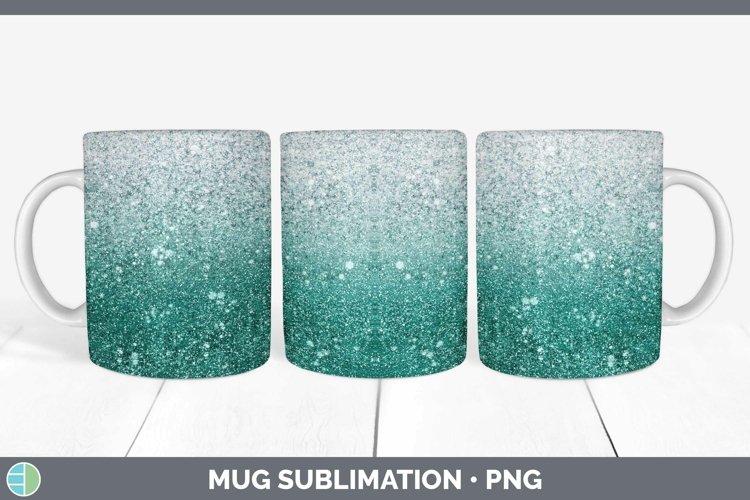 GorgeousGlitter Ombre Mug Wrap design.