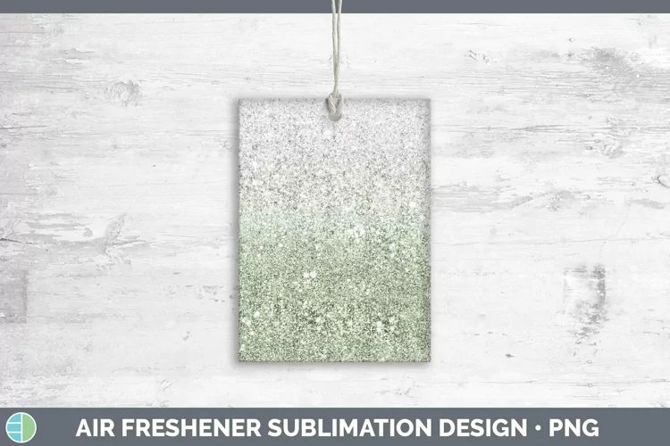 Glitter Ombre Spring Green Air Freshener Sublimation Car