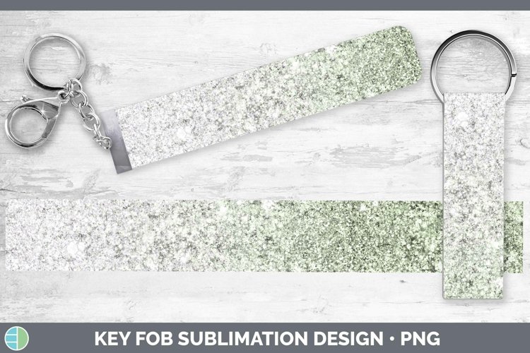 GorgeousGlitter Ombre Key Fob design.