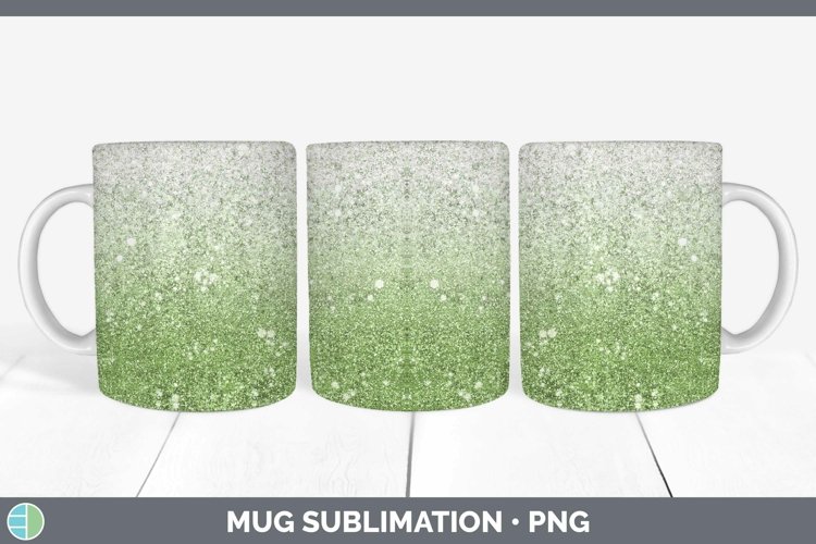 GorgeousGlitter Ombre Mug Wrap design.