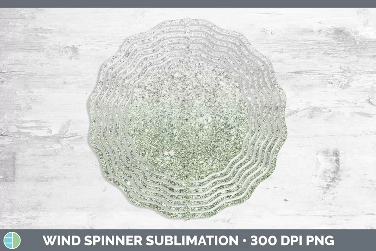 Glitter Ombre - 12 Spring Green Wind Spinner Sublimation Spi