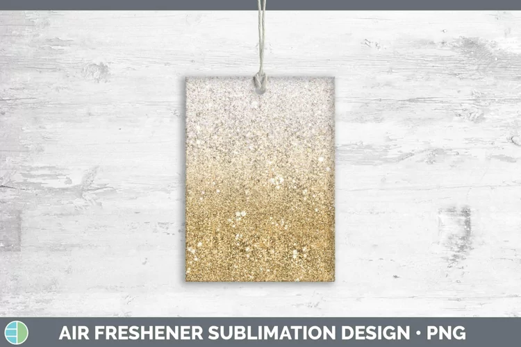 Glitter Ombre Orange Air Freshener Sublimation Car Freshener