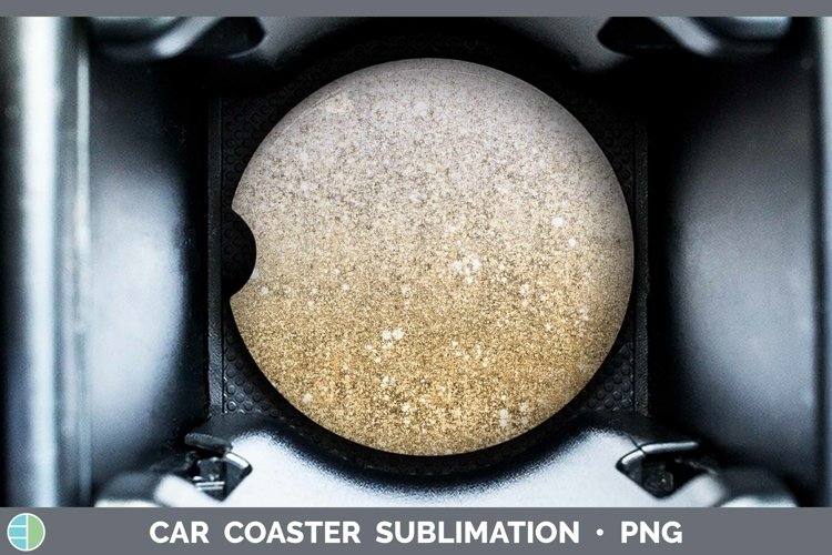 Glitter Ombre - 15 Orange Car Coaster Sublimation Coaster De