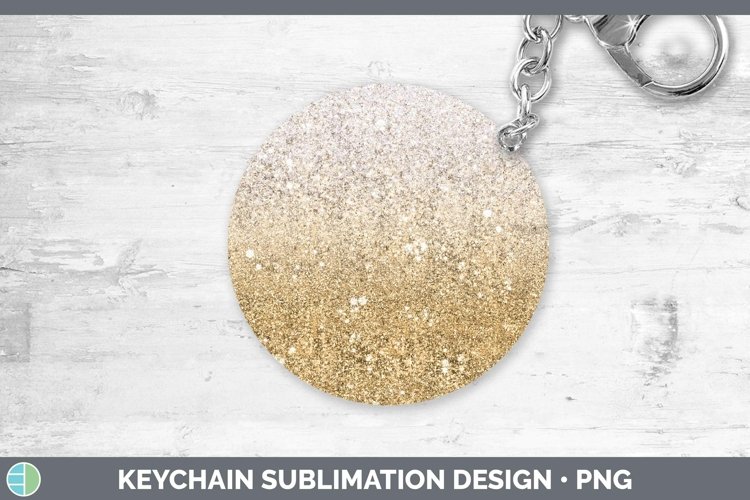 Glitter Ombre - 15 Orange Keychain Sublimation Keyring Desig