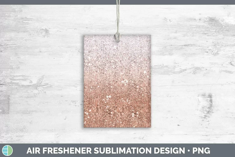 Glitter Ombre Deep Orange Air Freshener Sublimation Car