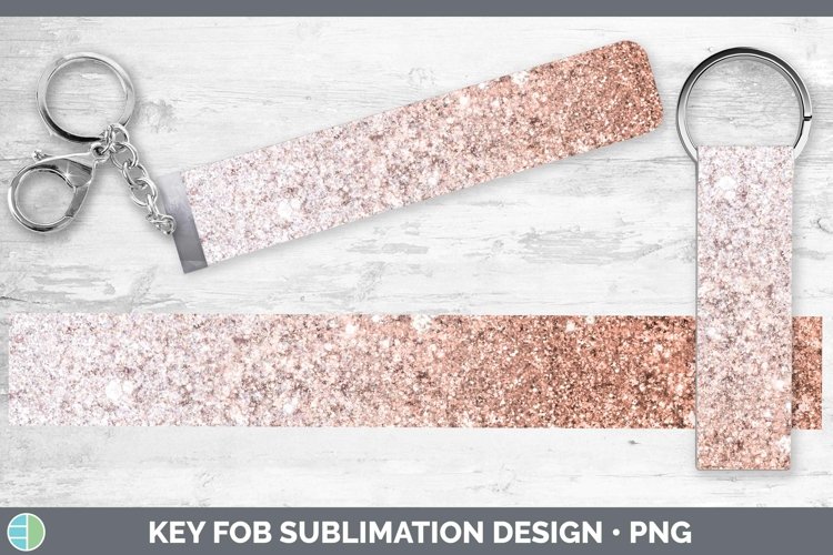 GorgeousGlitter Ombre Key Fob design.