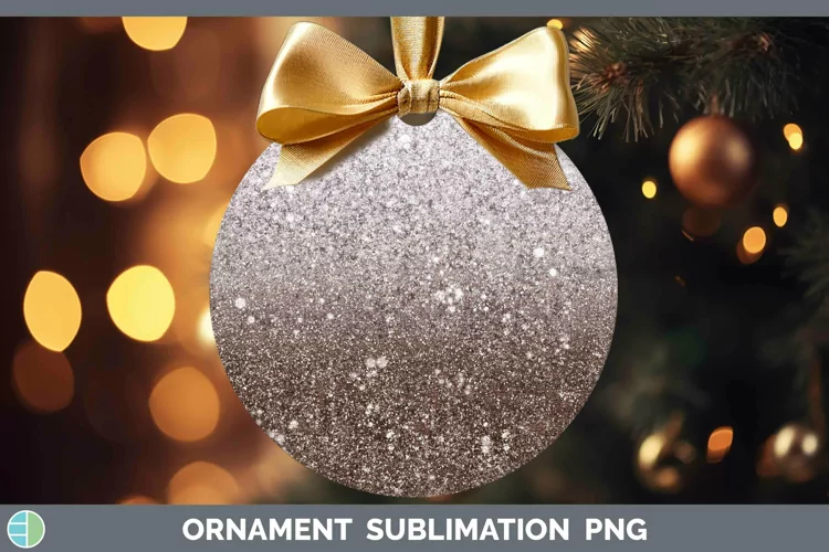 Glitter Ombre - 17 Brown Ornament Sublimation Bauble Designs